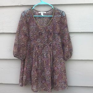 5/$25 American Rag Sheer Peasant Top Medium